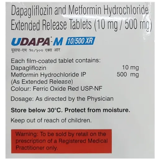 udapa m xr 10/500mg tablet 10's